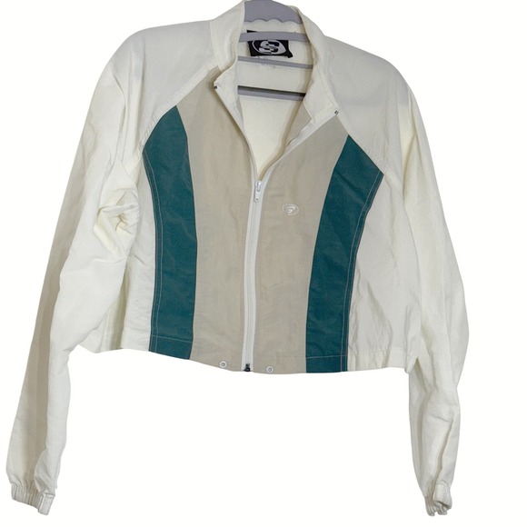 Surfstyle Jackets & Blazers - EUC Surfstyle Cropped Track Jacket Color block Zip Up Women's Outerwear Size M/L